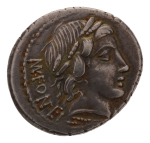 Roman Republic, Mn. Fonteius, 85 BC, AR denarius, Rome mint 3.74 g.