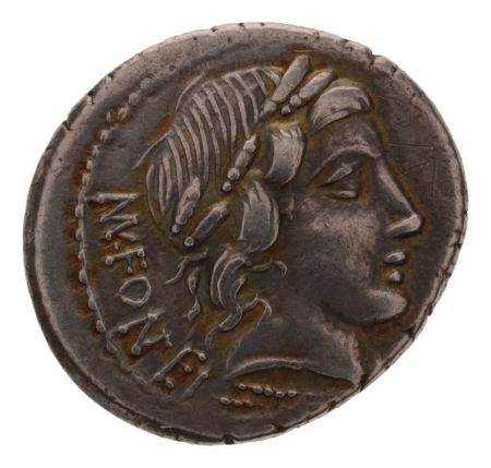 Roman Republic, Mn. Fonteius, 85 BC, AR denarius, Rome mint 3.74 g.