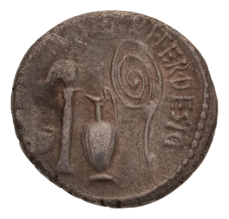 Roman Republic, Octavianus, 37 BC, AR denarius, 3.87 g.