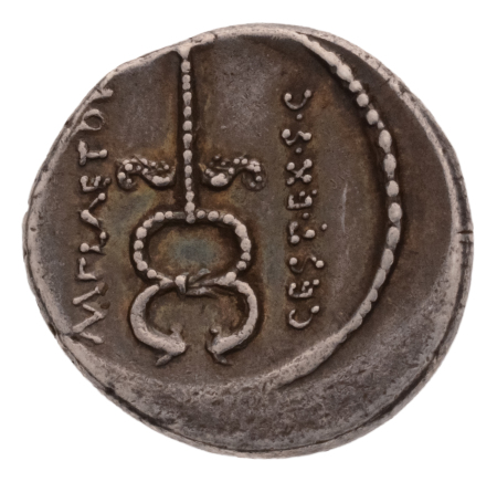 Roman Republic, M. Pleatorius M.F. Cestianus, 57 BC, AR denarius.