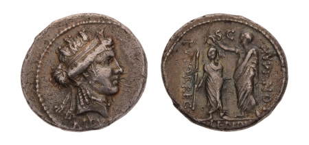 Roman Republic, M. Aemilius Lepidus, 58 BC, AR denarius, 3.97 g.