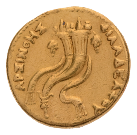 Ptolemaic Kings of Egypt, Arsinöe II, wife of Ptolemy II, died 270 BC, Alexandria c. 250, AV mnaieion or octodrachm 27.67 g.