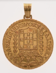 Brazil, João V, gold 20000 Reis (Dobrão) 1726, AU 55.72 g.