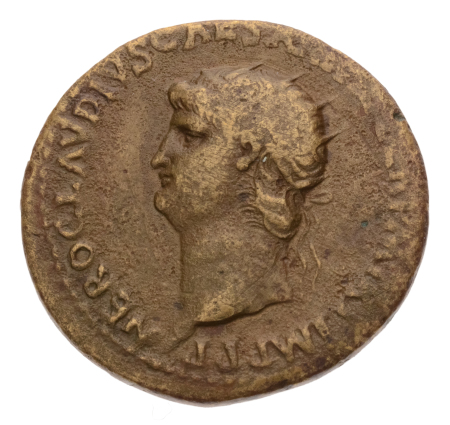 Roman Empire, Nero 54-68, bronze dupondius, 15.05 g.