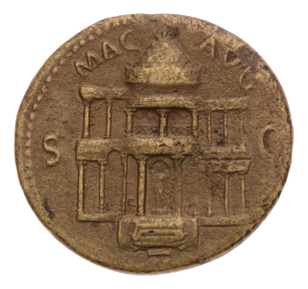 Roman Empire, Nero 54-68, bronze dupondius, 15.05 g.