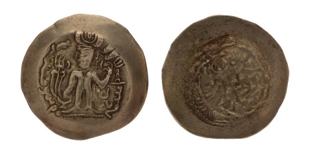 Hunnic tribes, Alchon Huns, Adomano, electrum dinar, 7.12 g.
