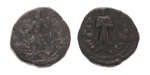 Kushanas, Kanishka I, c. 127-152, CU didrachm 8.38 g. Buddha standing.