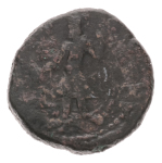 Kushanas, Kanishka I, c. 127-152, CU didrachm 8.38 g. Buddha standing.