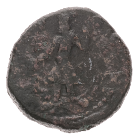 Kushanas, Kanishka I, c. 127-152, CU didrachm 8.38 g. Buddha standing.