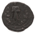Kushanas, Kanishka I, c. 127-152, CU didrachm 8.38 g. Buddha standing.
