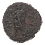 Kushanas, Kanishka I, c. 127-152, CU tetradrachm 16.15. Buddha standing.