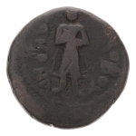 Kushanas, Kanishka I, c. 127-152, CU didrachm 7.57 g. Buddha standing.