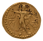 Kushanas, Huvishka, c. 151-192, AV dinar, 7.53 g. Miro.