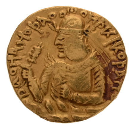Kushanas, Huvishka, c. 151-192, AV dinar, 7.87 g. Miiro.