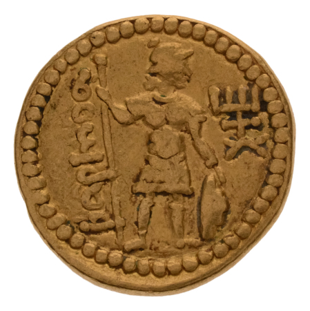 Kushanas, Huvishka, c. 151-192, AV dinar, 7.84 g. Shaoreoro.