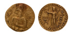 Kushanas, Huvishka, c. 151-192, AV dinar, 7.87 g. Ardoksho.