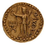 Kushanas, Huvishka, c. 151-192, AV dinar, 7.87 g. Ardoksho.