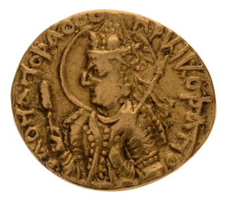 Kushanas, Huvishka, c. 151-192, AV dinar, 7.68 g. Ardoksho.