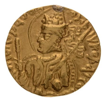 Kushanas, Huvishka, c. 151-192, AV dinar, 7.83 g. Ardoksho.