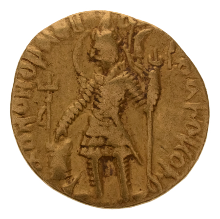 Kushanas, Vasudeva I, c. 190-230, AV dinar, 7.84 g. Oesho Bull