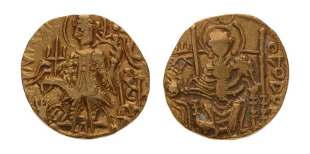 Kushanas, Vasudeva II, c. 275-300, AV dinar, 7.68 g. Ardoksho.