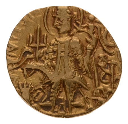 Kushanas, Vasudeva II, c. 275-300, AV dinar, 7.68 g. Ardoksho.