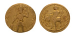 Kushanas, Vasudeva I, c. 190-230, AV dinar, 7.49 g. Oesho Bull.
