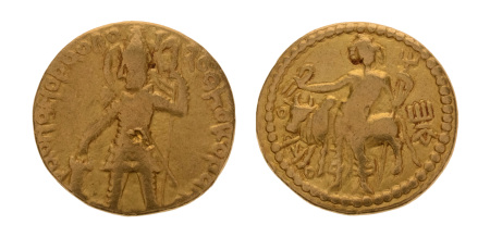 Kushanas, Vasudeva I, c. 190-230, AV dinar, 7.49 g. Oesho Bull.
