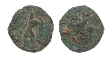 Kushanas, Vasudeva I, c. 190-230, CU tetradrachm, 10.68 g. Oesho Bull.