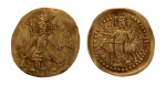Kushanas, Vasudeva I, c. 190-230, AV dinar, 7.95 g. Oesho Bull