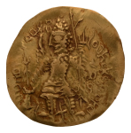 Kushanas, Vasudeva I, c. 190-230, AV dinar, 7.95 g. Oesho Bull