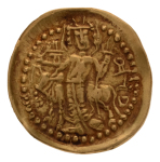 Kushanas, Vasudeva I, c. 190-230, AV dinar, 7.95 g. Oesho Bull