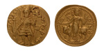 Kushanas, Vasudeva I, c. 190-230, AV dinar, 7.85 g. Oesho Bull