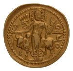 Kushanas, Vasudeva I, c. 190-230, AV dinar, 7.85 g. Oesho Bull