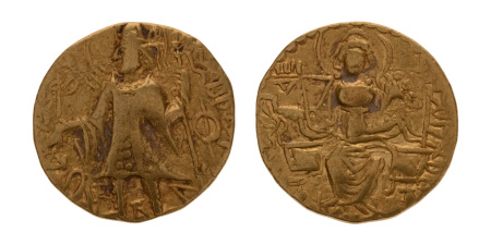 Kushanas, Kanishka III, c. 267-270, AV dinar, 7.69 g. Ardoksho.