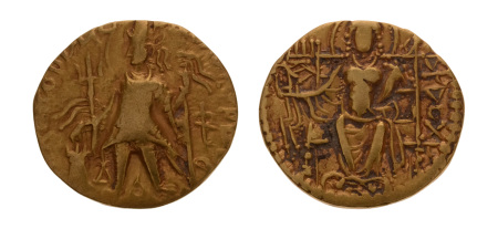 Kushanas, Kanishka III, c. 267-270, AV dinar, 7.69 g. Ardoksho.