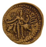 Kushanas, Vasudeva II, c. 275-300, AV dinar, 7.66 g. Oesho Bull 