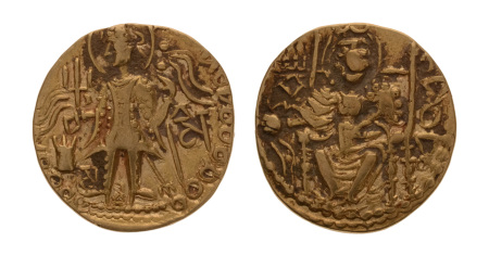 Kushanas, Vasudeva II, c. 275-300, AV dinar, 7.30 g. Ardoksho.