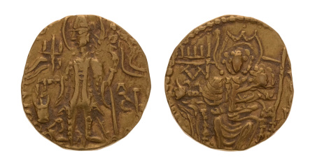 Kushanas, Vasudeva II, c. 275-300, AV dinar, 7.81 g. Ardoksho.