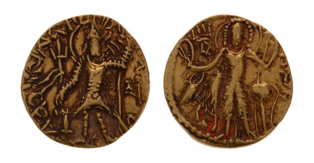 Kushanas, Vasishka, c. 247-265, AV dinar, 7.87 g. Oesho Bull.