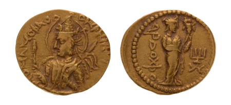 Kushanas, Huvishka, c. 151-192, AV dinar, 7.78 g. Ardoksho.