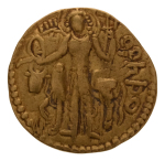 Kushanas, Vasishka, c. 247-265, AV dinar, 7.65 g. Oesho Bull.