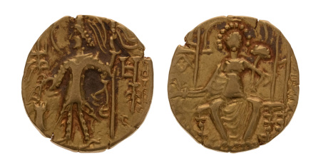 Kushanas, Shaka, c. mid-4th century, AV dinar, 7.73 g. (19 mm).