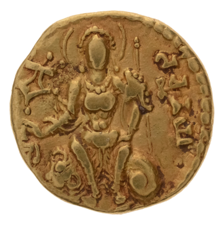 Gupta Empire, Chandragupta I, c. 319-335, AV dinar, 7.68 g. King Queen.