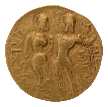 Gupta Empire, Chandragupta I, c. 319-335, AV dinar, 7.69 g. King Queen.