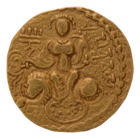 Gupta Empire, Chandragupta I, c. 319-335, AV dinar, 7.69 g. King Queen.