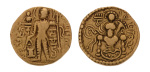 Gupta Empire, Samudragupta, c. 335-375, AV dinar, 7.44 g. Javelin.