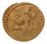 Gupta Empire, Samudragupta, c. 335-375, AV dinar, 7.71 g. Javelin.