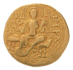 Gupta Empire, Samudragupta, c. 335-375, AV dinar, 7.70 g. Javelin.
