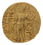 Gupta Empire, Samudragupta, c. 335-375, AV dinar, 7.52 g. Javelin.